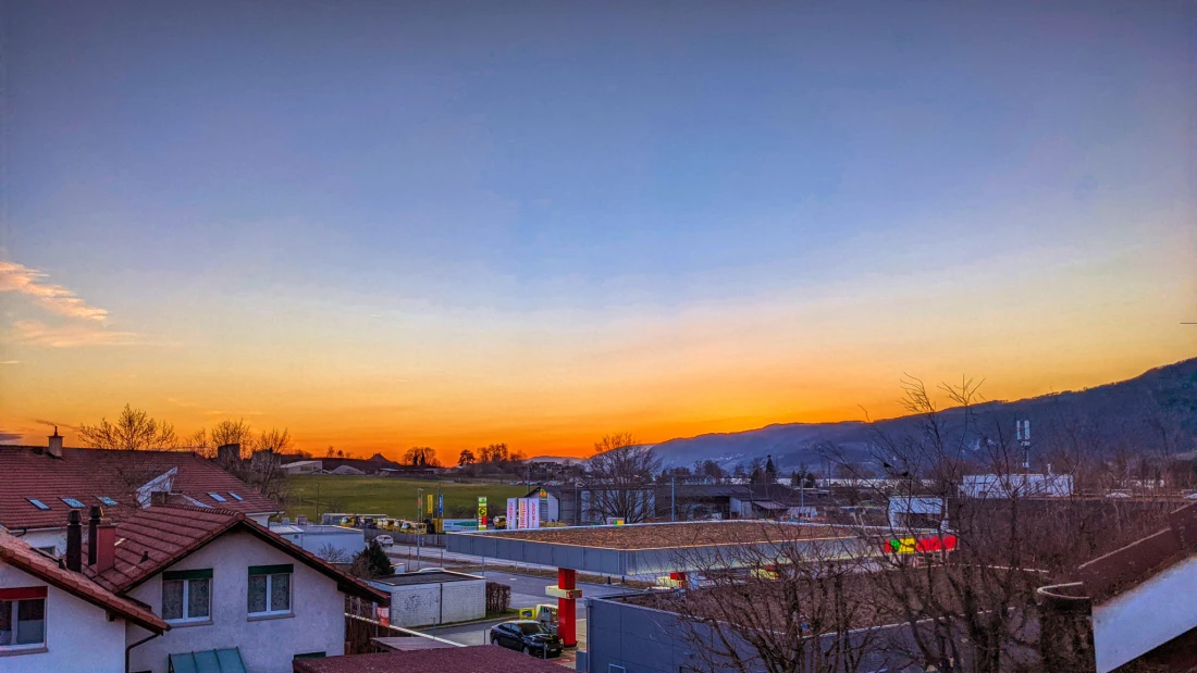 Eine Balkonaussicht bei Freunden