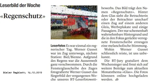 Leserbild der Woche im Bieler Tagblatt