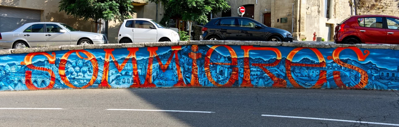 Grafitti am südlichen Ortseingang von Sommières