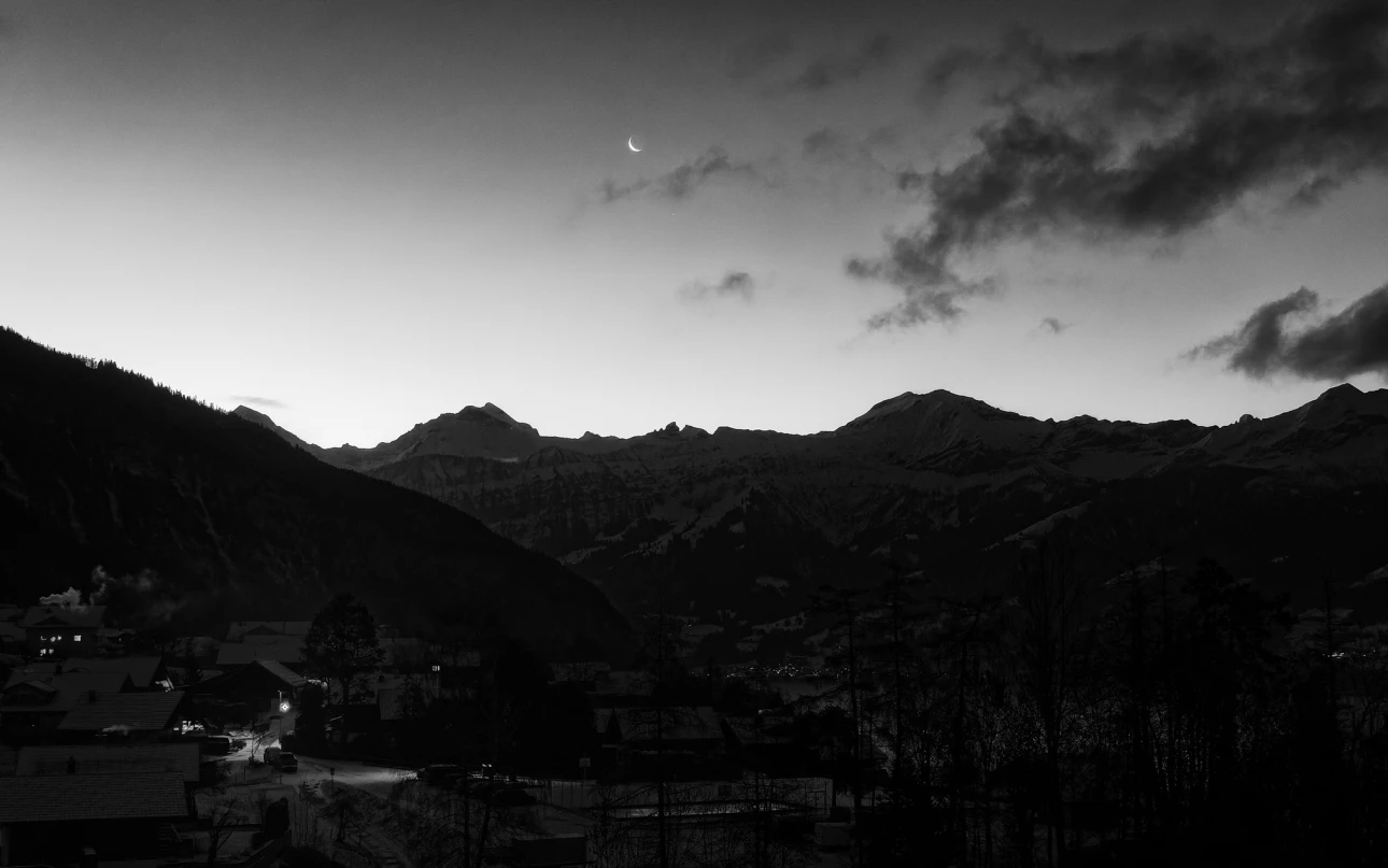 Früh am Morgen im Berner Oberland