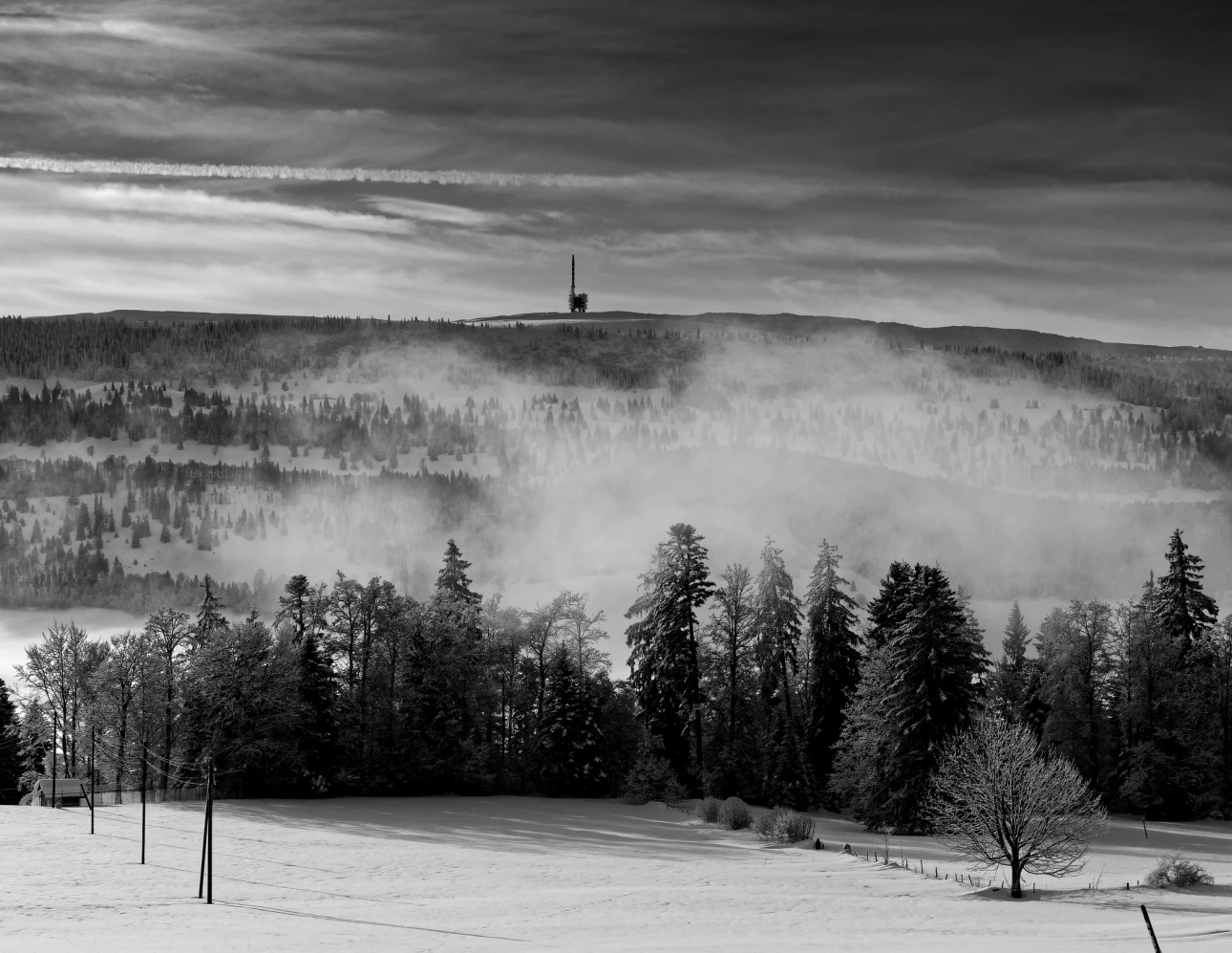 Chasseral im Winter, Nordansicht