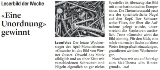 Leserfoto der Woche, Ende April 2021