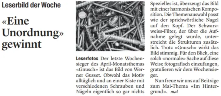 Leserfoto der Woche, Ende April 2021