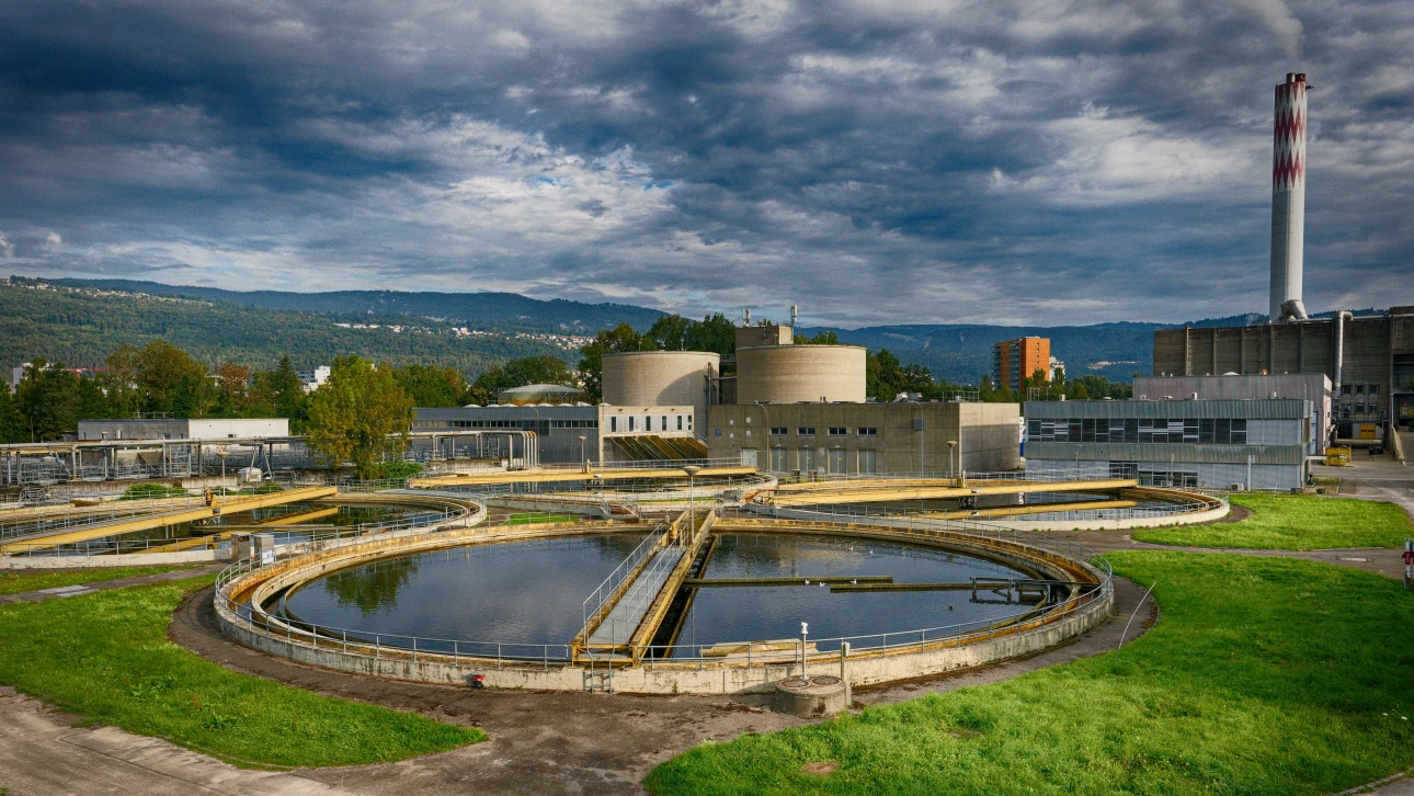 Abwasserreinigungsanlage bei Brügg