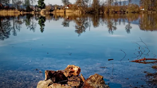 Feuerstelle am See