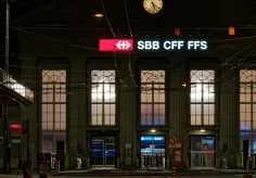 Bahnhof Biel am Morgen