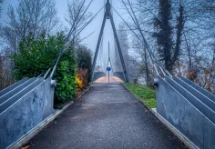 Brück Zihlkanal im Nebel