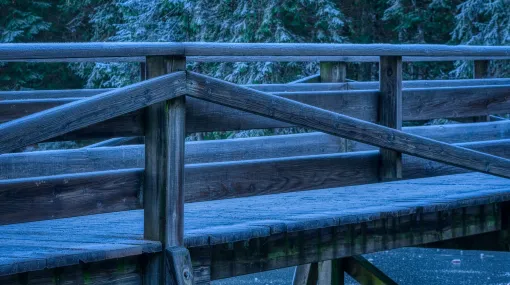 Brücke im Winter