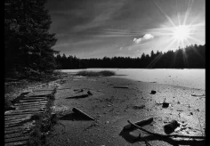 Winterszene am Etang de la Gruère