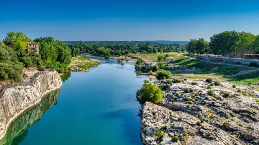 Blick vom Pond du Gard