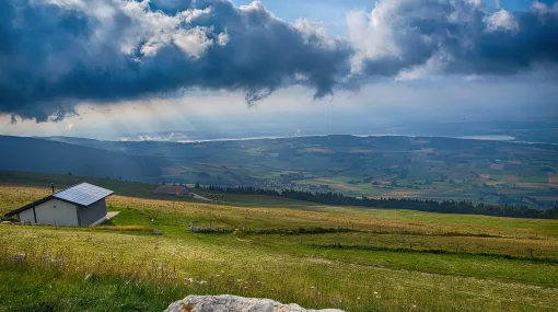 Blick vom Chasseral auf den Bielersee