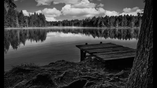 Kleiner Steg am Etang de la Gruère