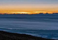 Blick von Chasseral vor dem Sonnenaufgang