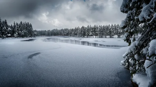 März Winter am Etang de la Gruère