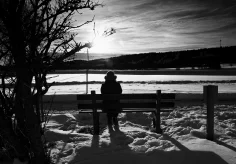 Warten in der Morgensonne