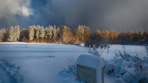 Wolken und Sonne